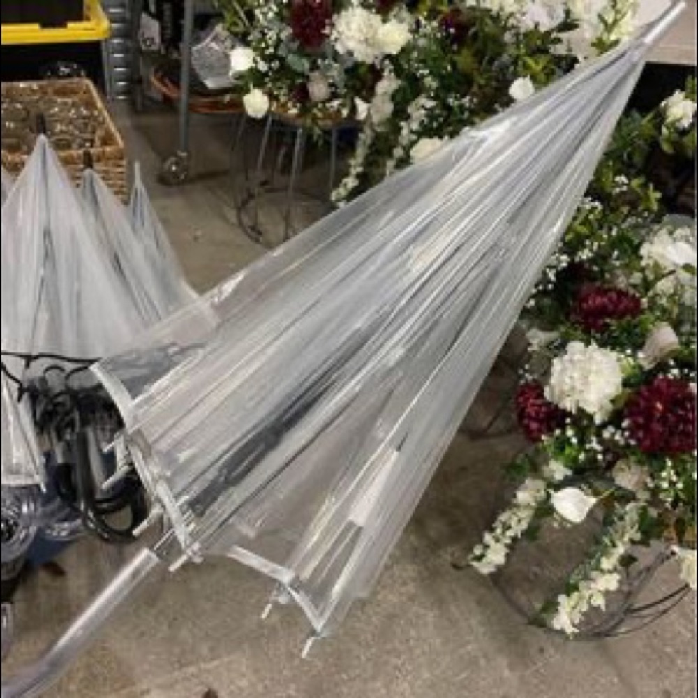 Clear umbrellas